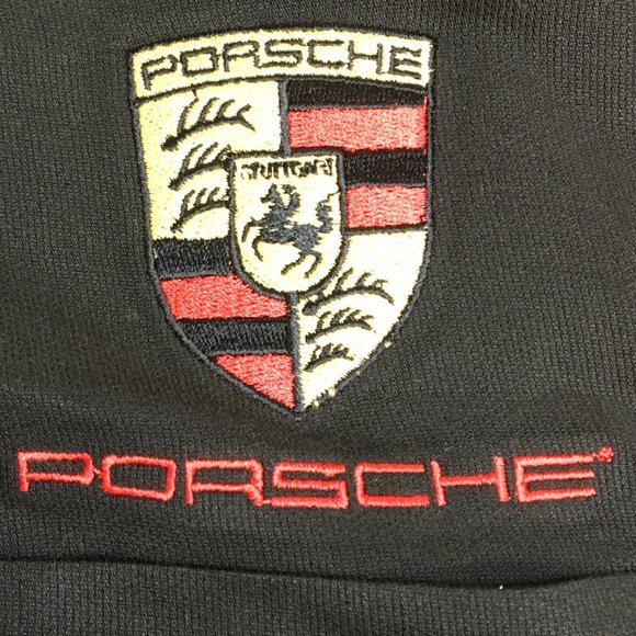 Porsche CUBAVERA Brand Men's Size is XL Black Porsche Shield Crest Logo SS Shirt - Picture 6 of 11